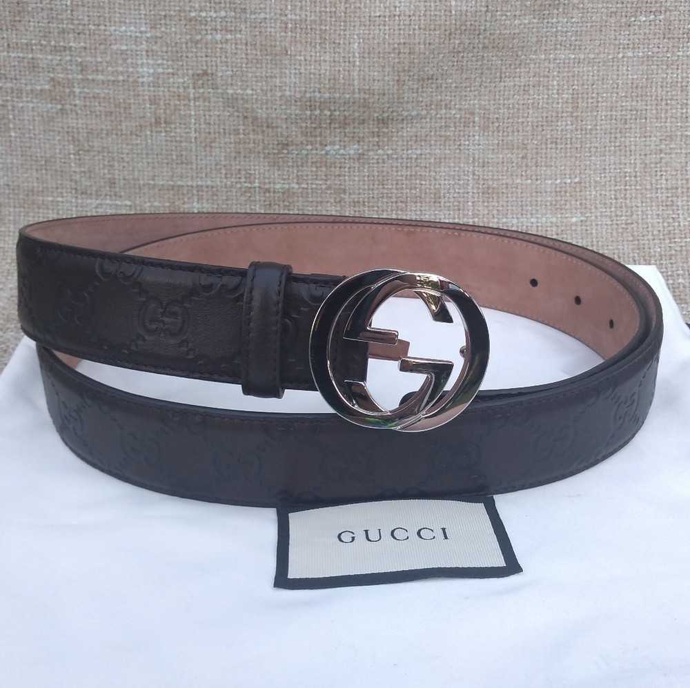 Gucci GG Interlocking Guccissima Leather Belt - Picture 2 of 8